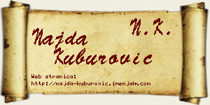 Najda Kuburović vizit kartica
